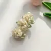 Presilha de Cabelo Flor de Jasmim Branca Pura Estilo Fada Pequeno Prendedor de Cabelo Flor Trançada Presilha Lateral Tridimensional Estilo Fada Presilha para Franja