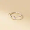 Anillo de Mariposa con Incrustaciones de Diamantes Versión Coreana Dulce y Fresco de Plata de Ley S925 Nalan Elegante Abierto de Verano J9203