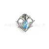 Pendientes Corazón de Espina de Titanio F136 Clavos de Hueso de la Oreja Aleación de Titanio G23 Incrustados Zirconia Clavos para Labios Clavos para la Lengua Joyería para Piercings Corporales