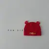 Gorro de Bebé Primavera y Verano Delgado Transpirable Gorro Protector para Recién Nacido Rojo Festivo Gorro para Primer Mes Cumpleaños de Bebé Verano