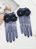 Guantes de Boda Nupcial Transfronterizos Malla de Red Flor Bordada Guantes para Vestido de Novia Elásticos Huecos Guantes de Encaje Ceremonial