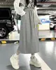 Falda Larga de Estilo Coreano Nueva para Primavera y Otoño 2026, de Cintura Alta, Adelgazante, con Abertura Trasera y Cintura Elástica, Estilo Delgado Casual Versátil