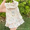 Roupas originais para cães e gatos, vestuário para animais de estimação, vestidos florais de primavera e verão, vestidos fofos de princesa, vestidos leves e respiráveis atacado