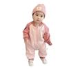 Mameluco cálido forrado de polar para otoño e invierno para bebés y niños pequeños, súper lindo para niños y niñas, ropa de bebé de dibujos animados linda y cálida para salir