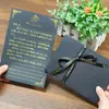 Papel de Carta Negro con Rosa Estampada en Oro para el Día de San Valentín, Tarjeta de Felicitación de Cumpleaños Simple de Alta Gama, Carta de Amor Escrita a Mano para el Día de San Valentín Chino, Papel de Carta, Sobre