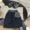 Calças Finas de Verão para Crianças Unissex Bebê Clássicas Versáteis Xadrez com Bolsa na Cintura Calças Largas Leves Respiráveis Calças Curtas