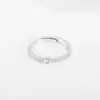 Anillo de apertura ajustable de cobre con incrustaciones de circonita, 26 letras del alfabeto inglés, joyería de moda de alto nivel y temperamento, para cruzar fronteras