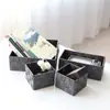 Cesta de Almacenamiento Tejida de Cinta de Hielo Personalizada Juego de Cuatro Piezas Cesta de Almacenamiento de Cosméticos de Escritorio Caja de Almacenamiento de Llaves para la Entrada