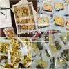 Sacos Transparentes para Biscoitos e Confeitaria com Flocos de Neve em Fundo Branco no Atacado, Sacos para Confeitaria com Gema de Ovo, Sacos para Embalagem de Chá de Flores, Sacos de Confeitaria