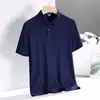 Camisa Polo de Manga Corta para Hombre de Poliamida Hielo Sin Costuras 21 Colores Camisa Polo de Alta Gama para Hombre Camisa Polo de Manga Corta para Hombre