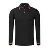 Camisa Polo de Manga Longa Camiseta Gola Outono e Inverno Roupa de Trabalho Empresa de Impressão Camisa Publicitária Masculina e Feminina Impressão de Logo Bordado