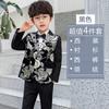 Traje pequeño para niño otoño nuevo traje estampado infantil bronceado actuación vestido de florista una pieza entrega