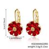 Pendientes de Circonita de Color Florales Suministro en Vivo Nuevos para Mujer Venta Caliente de Comercio Electrónico Transfronterizo Venta Directa de Fábrica Fuente