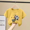 Camiseta de Verão de Manga Curta para Meninos 2026 Novo Estilo Top de Verão de Meia Manga Infantil para Crianças Maiores, Estiloso Top Fino de Algodão