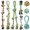 Juego de juguetes para perros transfronterizo, duradero y resistente a la mordida, diseñado para aliviar el aburrimiento, hace sonidos, artículos de felpa para mascotas, juguete para morder, pelota de cuerda para limpieza dental