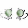 Brincos de Gato Olho de Gato Agulha de Prata 925 para Mulheres Brincos Pequenos Simples 2025 Novos Brincos de Design de Nicho na Moda