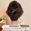 Presilha de bico de pato marrom de cachorro coreano, presilha elegante para coque torcido, presilha de cabelo volumizadora para a parte de trás da cabeça, acessório de cabelo de alta qualidade