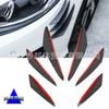 Parachoques delantero de coche universal anti-colisión modificación patrón de fibra de carbono cuchilla de viento alerón cuchilla de viento envolvente tira decorativa de 6 piezas