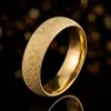 Anillo de acero inoxidable de titanio caliente transfronterizo esmerilado que no se desvanece, anillo de estrella de alta moda, joyería de acero inoxidable al por mayor