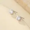 Sob a Árvore Banyan Prata de Lei S925 Joias de Exportação Brincos de Diamante Bolha Simples Clássico Versátil Brincos de Alta Qualidade para Homens e Mulheres