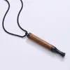 Collar de Respiración para Meditación de Madera Aceite Esencial Alivio del Estrés Ayuda para Dejar de Fumar Inhalador Silbato Herramienta Transfronteriza para Dejar de Fumar