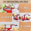 Venta al por mayor Pelador de Manzanas 3 en 1 Manual Multifuncional Pelador de Frutas Máquina Peladora Pelador de Acero Inoxidable