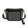 Bolso Bandolera Simple Transfronterizo para Mujer Estilo Nuevo Moda Simple Bolso Dumpling Estilo Femenino Incrustado de Diamantes Moderno Versátil Bolso de PU