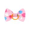 Diadema elástica para el pelo con lazo estampado para niños, europea y americana, accesorio para el pelo, cuerda para coleta, cinta de costilla 4020