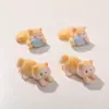 Dibujo Animado Lindo Resina Flock Gatinho Comiendo Pez DIY Corazón de Niña Flequillo Lateral Pinza Pinza de Pico de Pato Accesorios para el Cabello