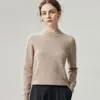 Suéter de Caxemira 100% caxemira pura de cabra suéter de gola redonda para mulheres, malha slim-fit de outono e inverno, top base macio e quente