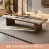 Estilo Zen Formato Grande Baldosa Cerámica Mesa para Preparar Té Mesa de Té y Juego de Sillas Moderno Minimalista Lujo Ligero Oficina Hogar Nuevo Estilo Chino Madera Maciza