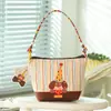 Bolsa de presente infantil para primeiro aniversário, bolsa caixa de presente para celebração de um mês de nascimento de bebê, caixa de doces para lembrancinha de festa de aniversário, bolsa portátil para doces