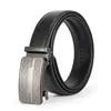 Cinturón para Hombre de Aleación de Zinc con Hebilla Automática, Cinturón de Hombre, Cinturón de Piel de Vaca de Dos Capas, Exquisito Cinturón de Pantalón de Acero Imitación