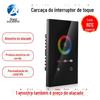 Iluminação touch glass painel interruptor shell sem fio lâmpada casa inteligente controle de luz shell controlador de canal duplo shell controlador