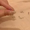 Pendientes de Circonita Super Brillantes, Tornillos de Acero de Titanio, Pendientes Planos con Cierre de Rosca, Pendientes Sencillos Multicolor para Mujer