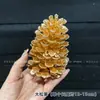 Flores de Nochevieja, Flores Artificiales Doradas, Eucalipto Dorado, Hortensia, Abanico Dorado, Hojas de Ginkgo, Cubo de la Fortuna, Arreglo Floral, Hojas, Flores de Plástico