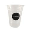 Vaso desechable para inyección vaso para té de leche calibre 90 vaso de plástico pp esmerilado de alta permeabilidad bebida degradable logotipo imprimible