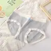 Roupa íntima Feminina Sem Marca Média Cintura Algodão Grafeno Antibacteriana Bacteriostática Forro Algodão Respirável Menos Feminina Triângulo