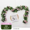 Simulación Transfronteriza Mimbre de Rosa Flor Artificial Pared de Flores Aire Acondicionado Tubería de Agua Mimbre Vestir Arco de Boda Flor Decorativa Enroscada Mimbre