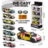Transfronterizo 1:60 Simulación 8 Modelos Mixtos Abren Tres Puertas Tira Hacia Atrás Graffiti Aleación Coche de Carreras Juguete Fábrica Mayorista