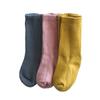 Z092 Calcetines Infantiles, El Único Calcetín Infantil de Moda, Nuevos Calcetines de Media Caña Arrugados de Color Sólido Rayados para Primavera