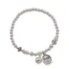 Pulseira de Contas Redondas Persimmon Estilo Coreano S925 Prata Esterlina Pulseira Desejo de Persimmon Joia com Design de Nicho da Moda