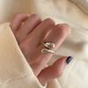 Versión coreana del anillo de plata de ley 925 con sentido de diseño nicho, anillo de viento frío para mujer que no se desvanece, anillo pesado retro, joyería al por mayor