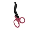 Tesoura de Ferramenta Portátil para Exterior para Cortar Gaze, 14,5 cm, Cabo Escurecido, Cabeça Curva, Bandagem de Acampamento