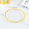 Luxo Leve Padrão Simples Prato de Cuspir Ossos Doméstico Bandeja de Lixo para Mesa de Jantar Popular na Internet Transparente de Mesa Prato de Cuspir Ossos Conjunto de Pratinhos