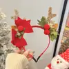 Novos Acessórios de Cabelo de Natal 2024 Aro de Cabelo Aro de Cabelo de Rena Feminino Acessórios Fofos