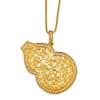 Colgante de Calabaza Hueca Cepillada Imitación Oro Arena, Collar de Calabaza Estilo Palacio Retro Nicho de Lujo Ligero para Mujer, Joyería Meilong