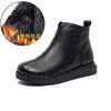 Jiezu 2025 Invierno Nuevas Botas Cortas Cálidas con Forro de Polar para Viajar Punta Redonda Cómodas de Piel de Vaca de Primera Capa Moda Clásica Zapatos de Mujer