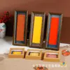 Moldura para Cartão de Caligrafia em Microfibra Moldura de Foto de Madeira Suporte de Exibição Tridimensional Vazado Atacado Superfície de Vidro Suporte de Exibição Multicolorido Pendurado na Parede Atacado