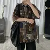 Sszo verano Red viral camisa de hada para hombre guapo manga corta moda coreana personalidad versátil ropa de manga corta